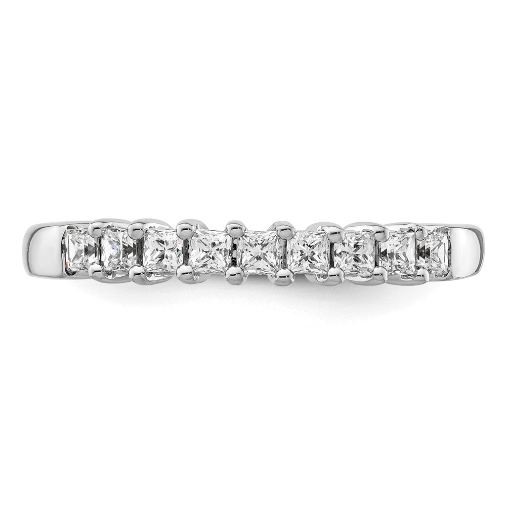 14K Weißgold Ehering mit 9 natürlichen Diamanten