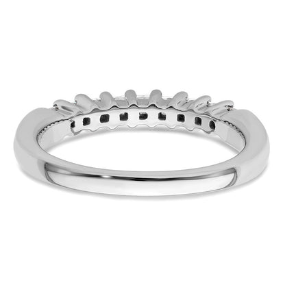 14K Weißgold Ehering mit 9 natürlichen Diamanten