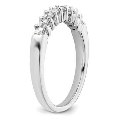 14K Weißgold Ehering mit 9 natürlichen Diamanten