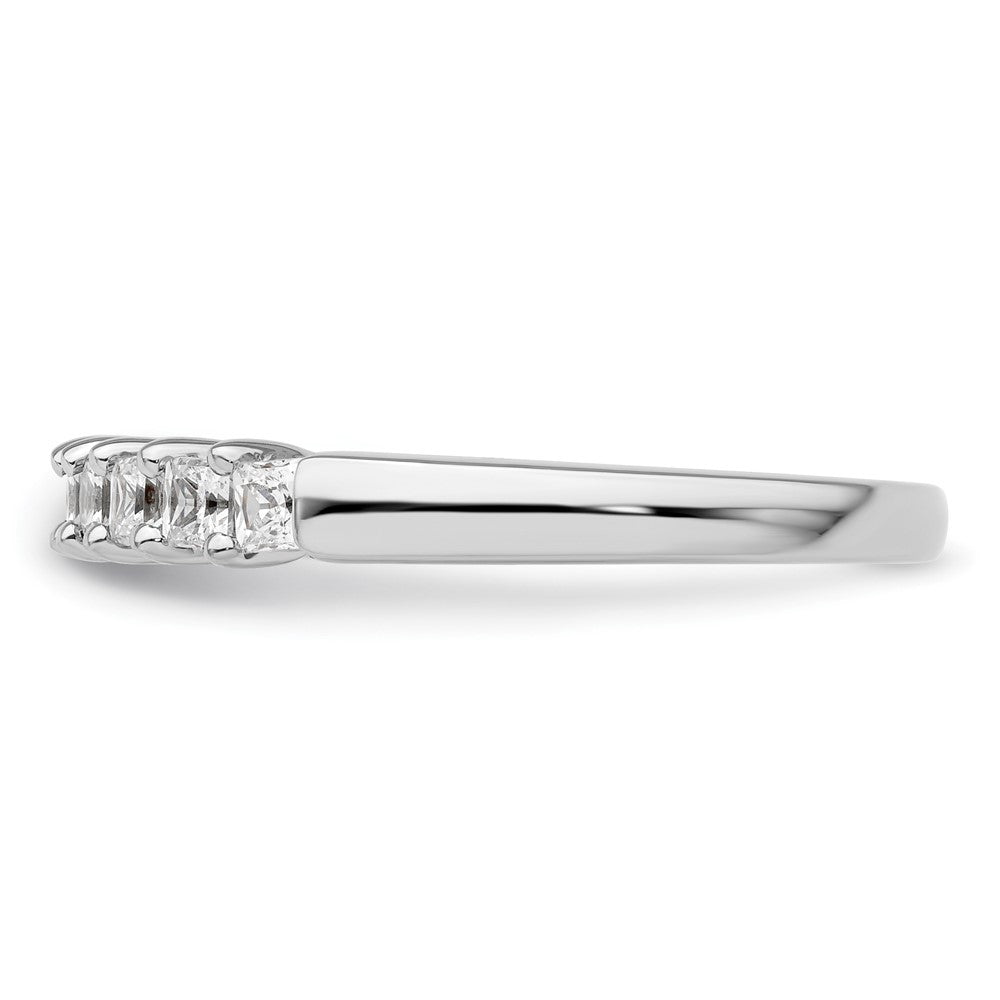 14K Weißgold Ehering mit 9 natürlichen Diamanten