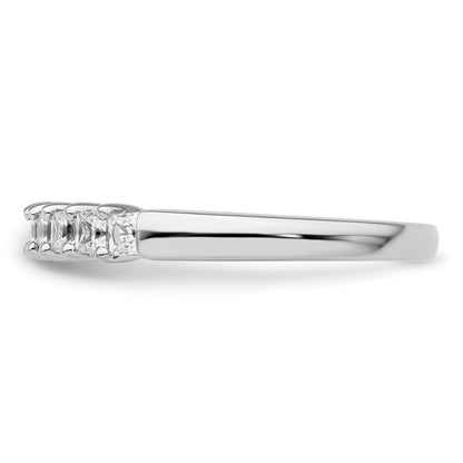 14K Weißgold Ehering mit 9 natürlichen Diamanten