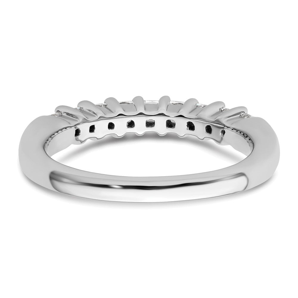 14K Weißgold Ehering mit 9 natürlichen Diamanten