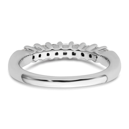 14K Weißgold Ehering mit 9 natürlichen Diamanten