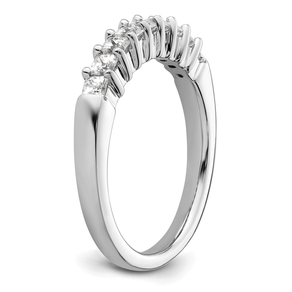 14K Weißgold Ehering mit 9 natürlichen Diamanten
