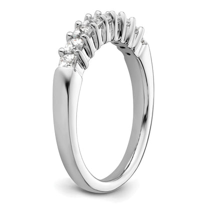 14K Weißgold Ehering mit 9 natürlichen Diamanten