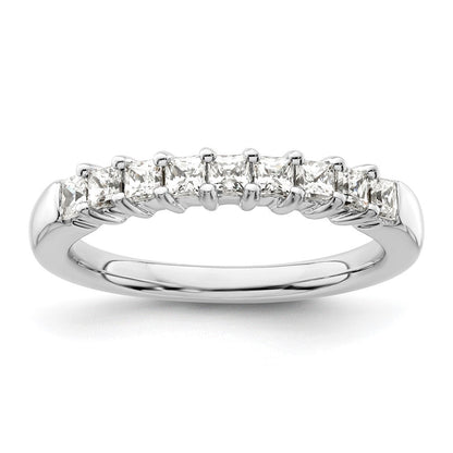 14K Weißgold Ehering mit 9 natürlichen Diamanten