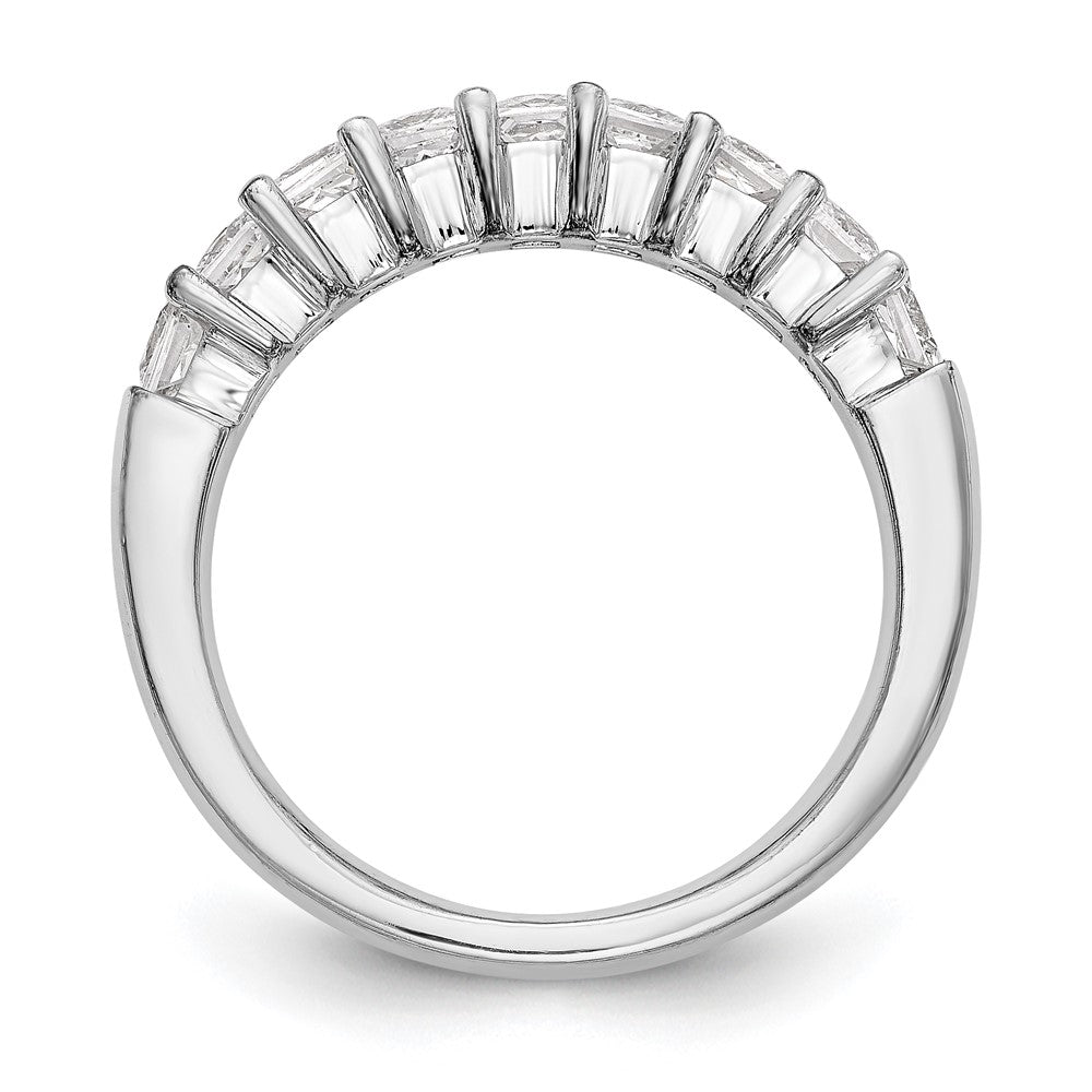 14K Weißgold Ring mit 9 Diamanten