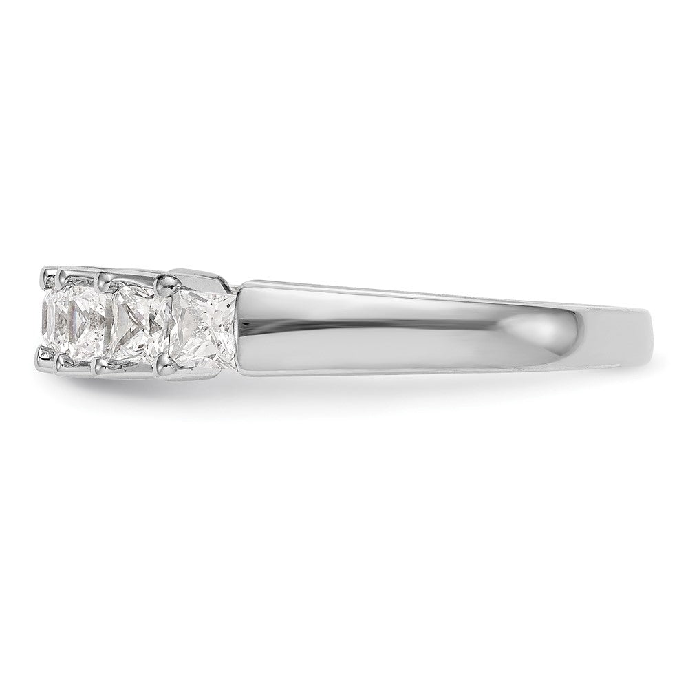 14K Weißgold Ring mit 9 Diamanten