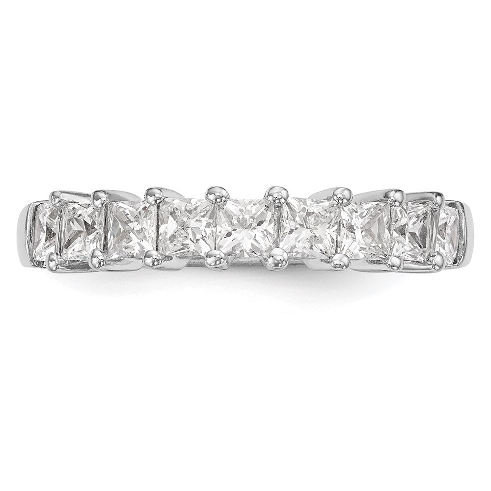 14K Weißgold Ring mit 9 Diamanten