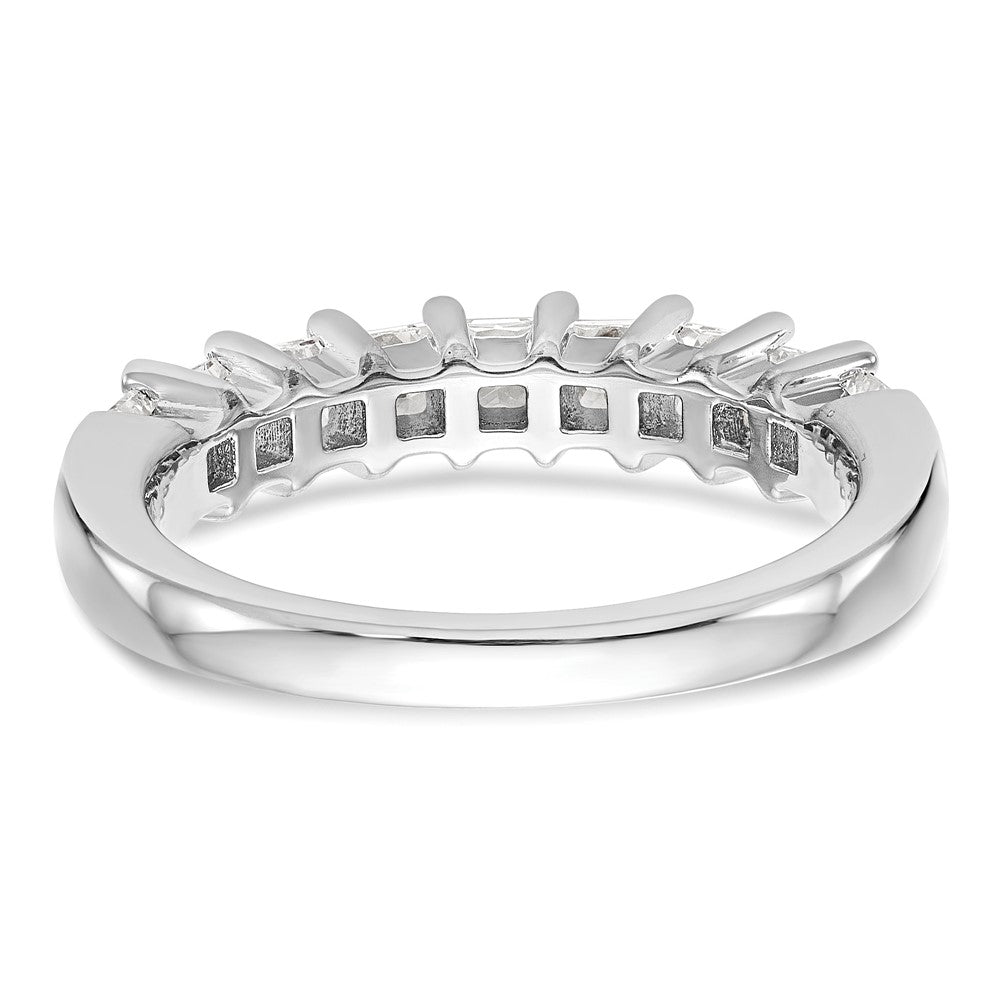 14K Weißgold Ring mit 9 Diamanten