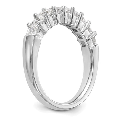 14K Weißgold Ring mit 9 Diamanten
