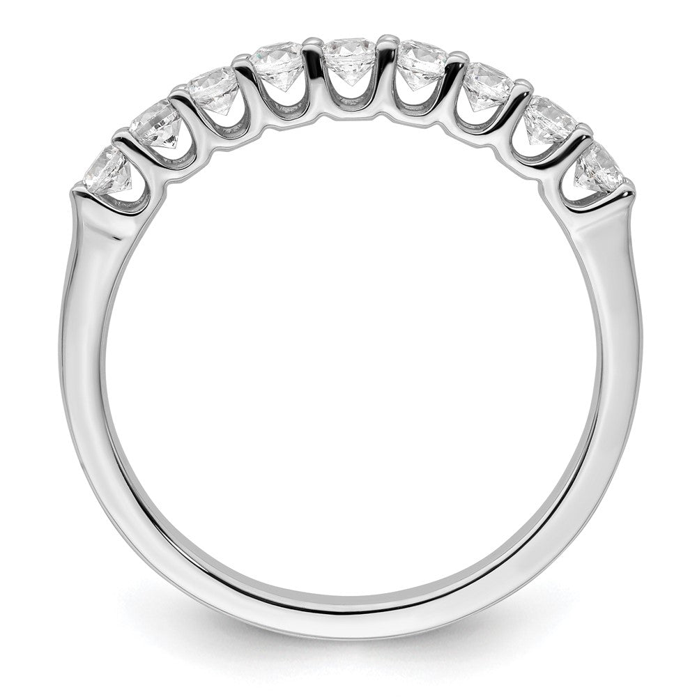 14K Weißgold Ring mit 9 natürlichen Diamanten