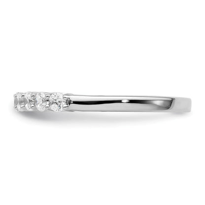14K Weißgold Ring mit 9 natürlichen Diamanten