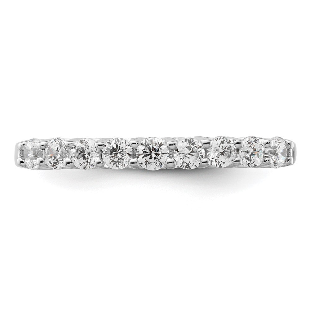 14K Weißgold Ring mit 9 natürlichen Diamanten