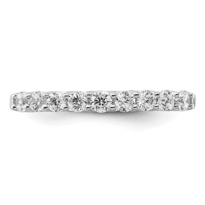 14K Weißgold Ring mit 9 natürlichen Diamanten