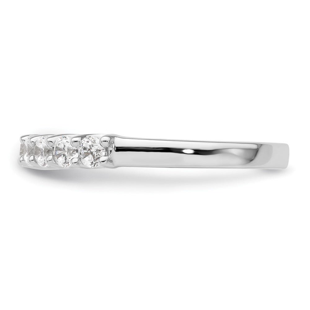 14K Weißgold Ehering mit 9 natürlichen Diamanten