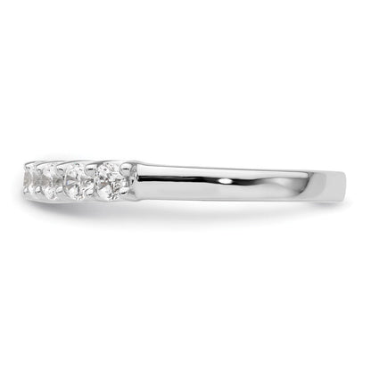 14K Weißgold Ehering mit 9 natürlichen Diamanten