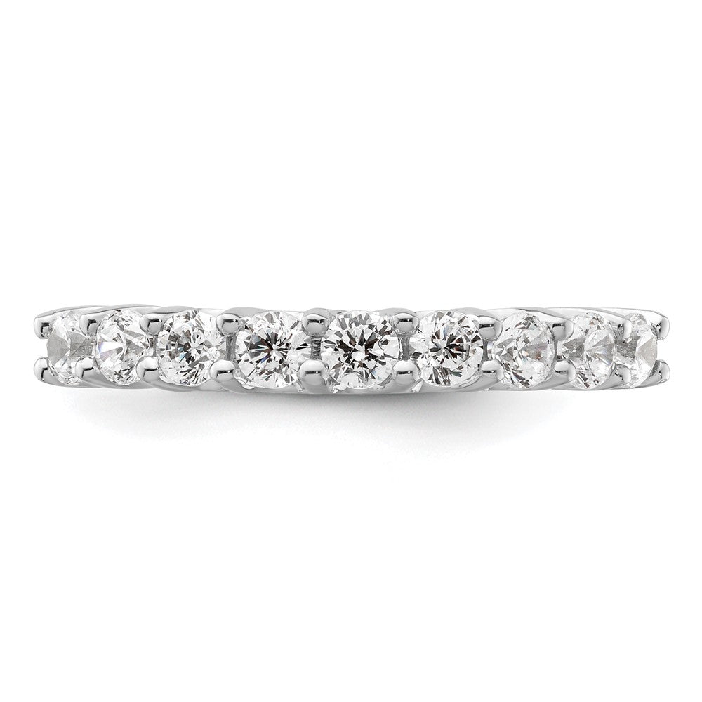 14K Weißgold Ehering mit 9 natürlichen Diamanten