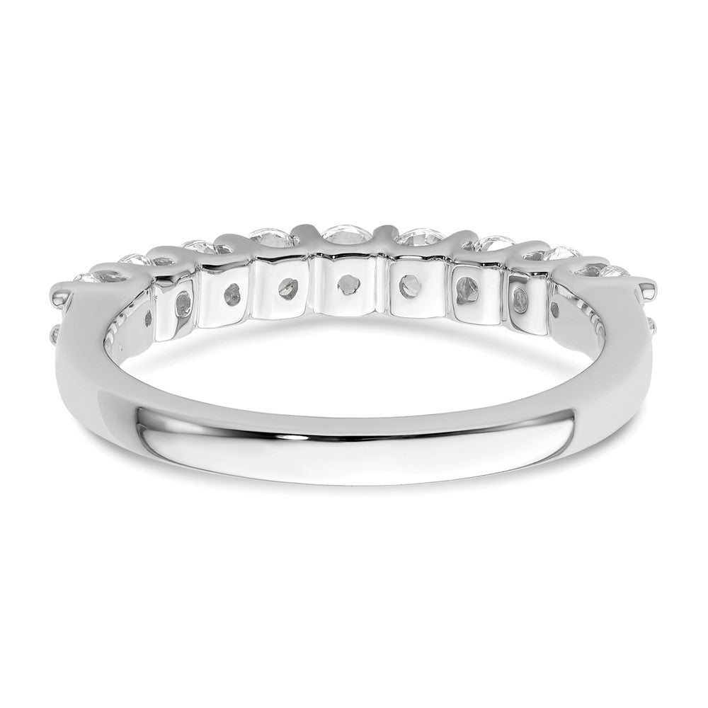 14K Weißgold Ehering mit 9 natürlichen Diamanten
