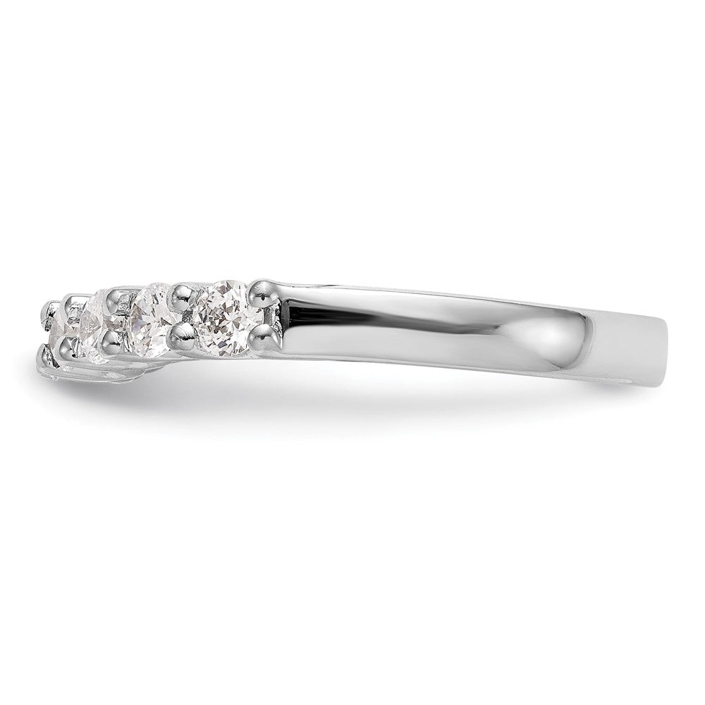 Ehering 14K Weißgold mit 9 natürlichen Diamanten