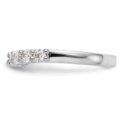 Ehering 14K Weißgold mit 9 natürlichen Diamanten