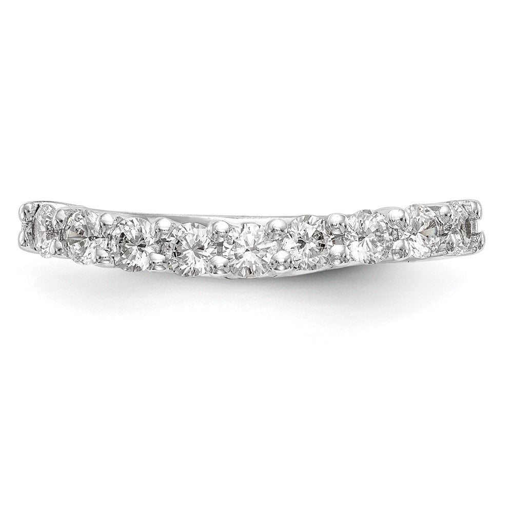 Ehering 14K Weißgold mit 9 natürlichen Diamanten