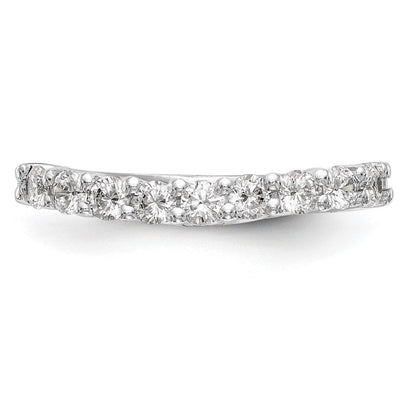 Ehering 14K Weißgold mit 9 natürlichen Diamanten