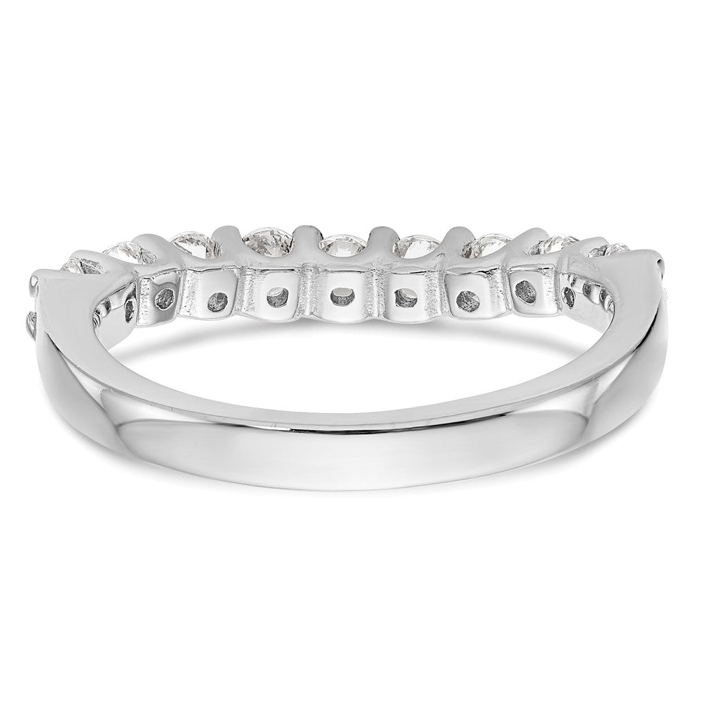 Ehering 14K Weißgold mit 9 natürlichen Diamanten