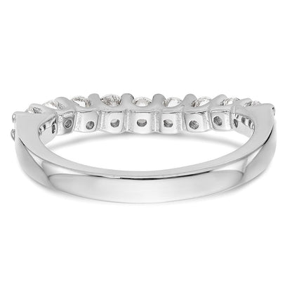 Ehering 14K Weißgold mit 9 natürlichen Diamanten
