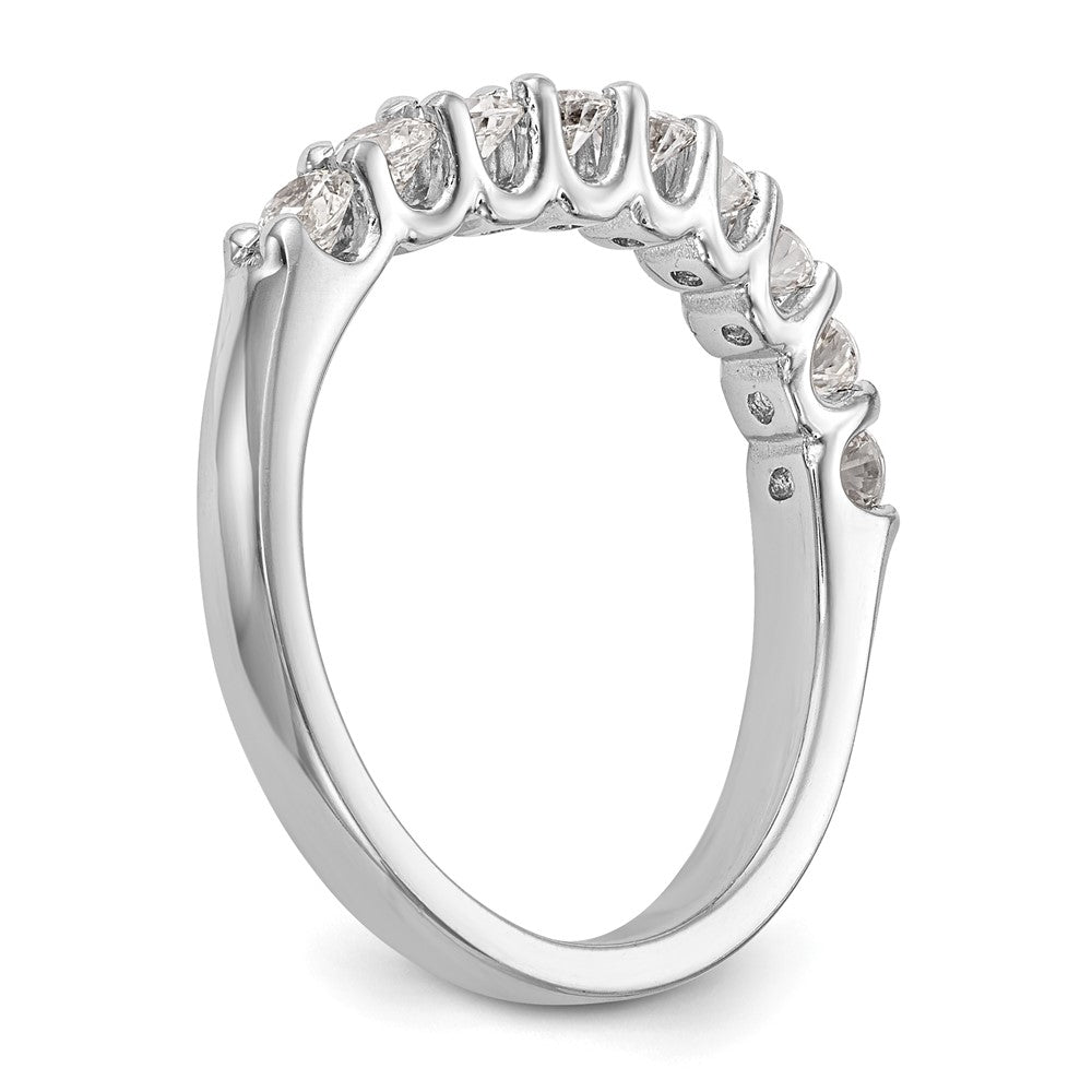 Ehering 14K Weißgold mit 9 natürlichen Diamanten