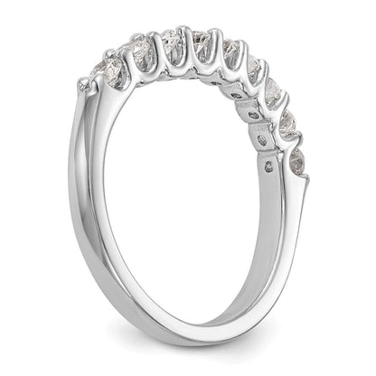 Ehering 14K Weißgold mit 9 natürlichen Diamanten