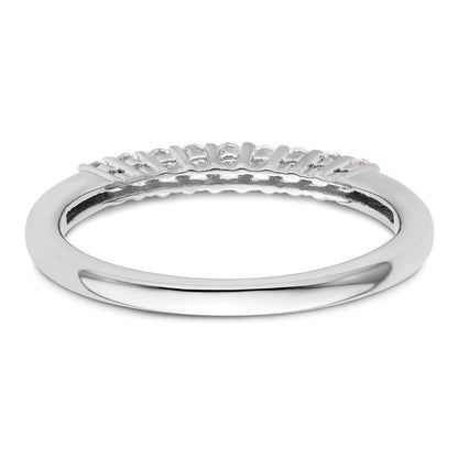 14K Weißgold Ehering mit 9 natürlichen Diamanten