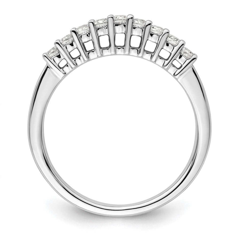 Ehering aus 14K Weißgold mit 9 natürlichen Diamanten