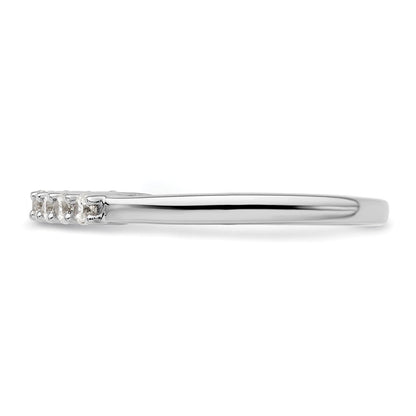 Ehering aus 14K Weißgold mit 9 natürlichen Diamanten