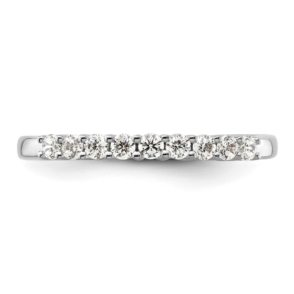 Ehering aus 14K Weißgold mit 9 natürlichen Diamanten