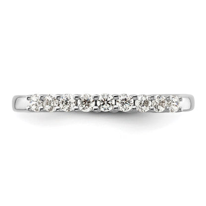 Ehering aus 14K Weißgold mit 9 natürlichen Diamanten