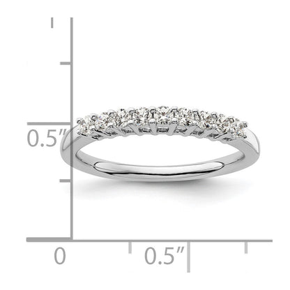 Ehering aus 14K Weißgold mit 9 natürlichen Diamanten