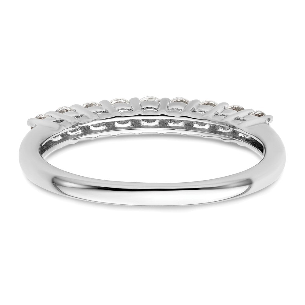 14K Weißgold Ehering mit 9 natürlichen Diamanten, 0,45 ct. Gesamtgewicht