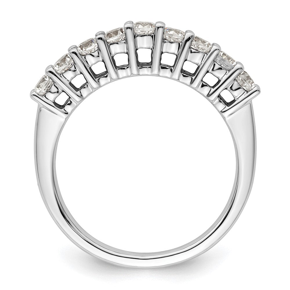 14K Weißgold Ring mit 9 natürlichen Diamanten