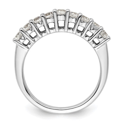 14K Weißgold Ring mit 9 natürlichen Diamanten