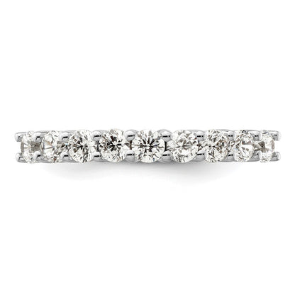 14K Weißgold Ring mit 9 natürlichen Diamanten