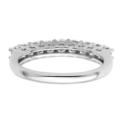 14K Weißgold Ring mit 9 natürlichen Diamanten