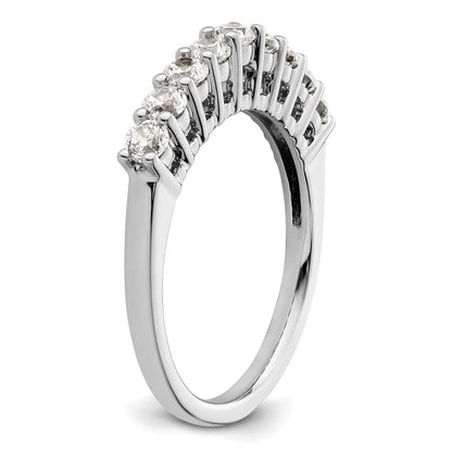 14K Weißgold Ring mit 9 natürlichen Diamanten