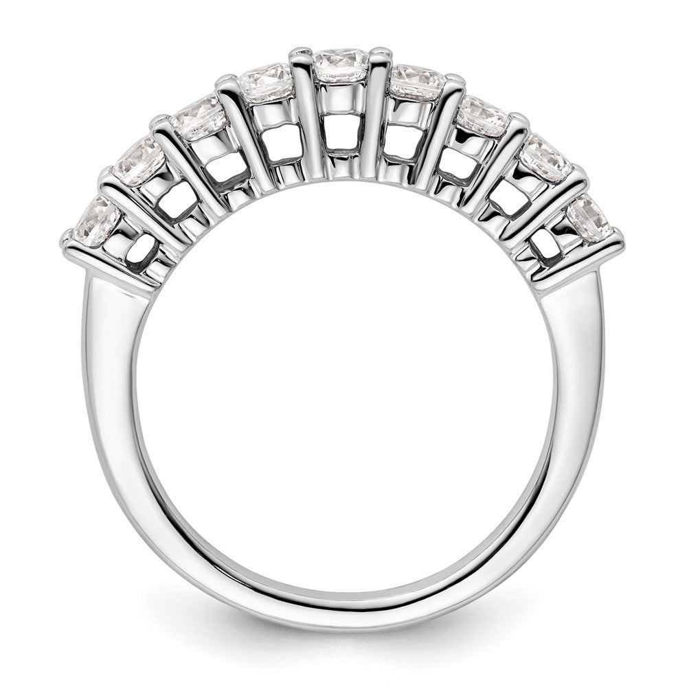 14K Weißgold Ehering mit 9 natürlichen Diamanten, 1,035 ct. Gesamtgewicht