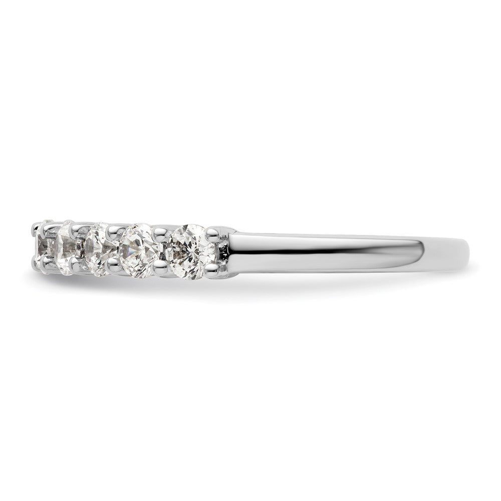 14K Weißgold Ehering mit 9 natürlichen Diamanten, 1,035 ct. Gesamtgewicht