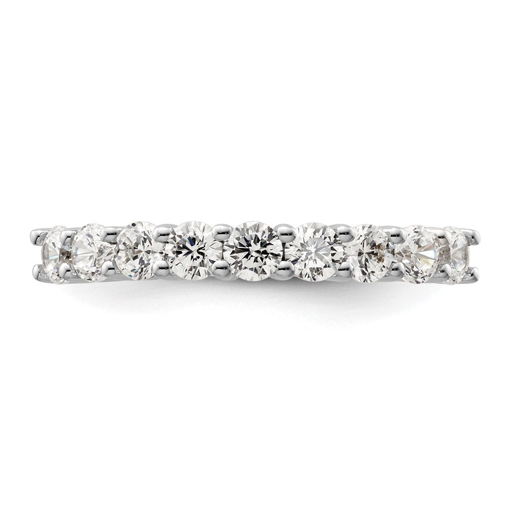 14K Weißgold Ehering mit 9 natürlichen Diamanten, 1,035 ct. Gesamtgewicht