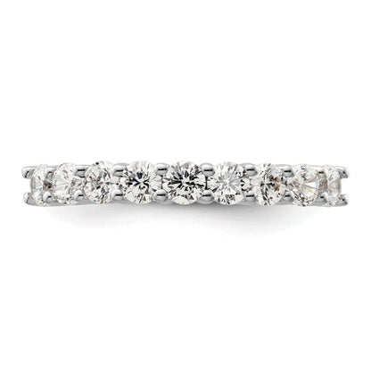 14K Weißgold Ehering mit 9 natürlichen Diamanten, 1,035 ct. Gesamtgewicht