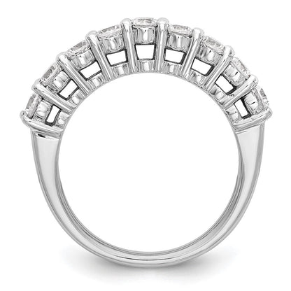 14K Weißgold Ehering mit 9 natürlichen Diamanten (1,17 ct Gesamtgewicht)