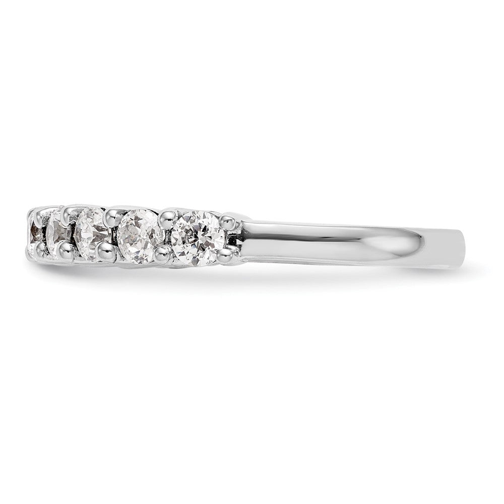 14K Weißgold Ehering mit 9 natürlichen Diamanten (1,17 ct Gesamtgewicht)