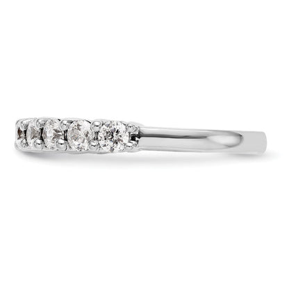 14K Weißgold Ehering mit 9 natürlichen Diamanten (1,17 ct Gesamtgewicht)